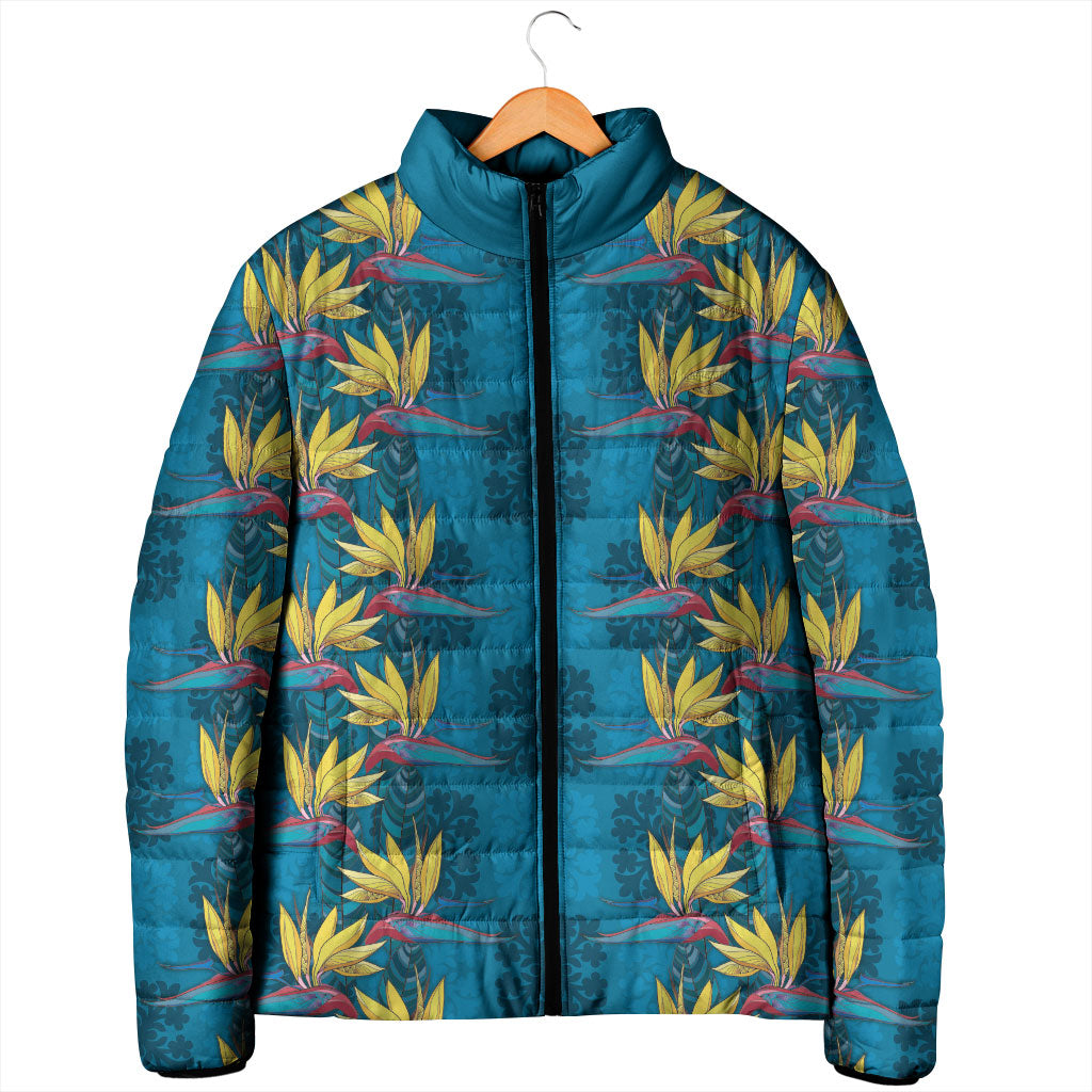 Hawaii Waikiki King Padded Jacket Blue Quilt With Pua Manu LT05 - Polynesian Pride