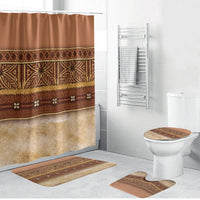 Polynesian Princess Inspired Cosplay Costume Bathroom Set Traditional Tapa Pattern LT05 Bathroom Set (4 pcs) Brown - Polynesian Pride