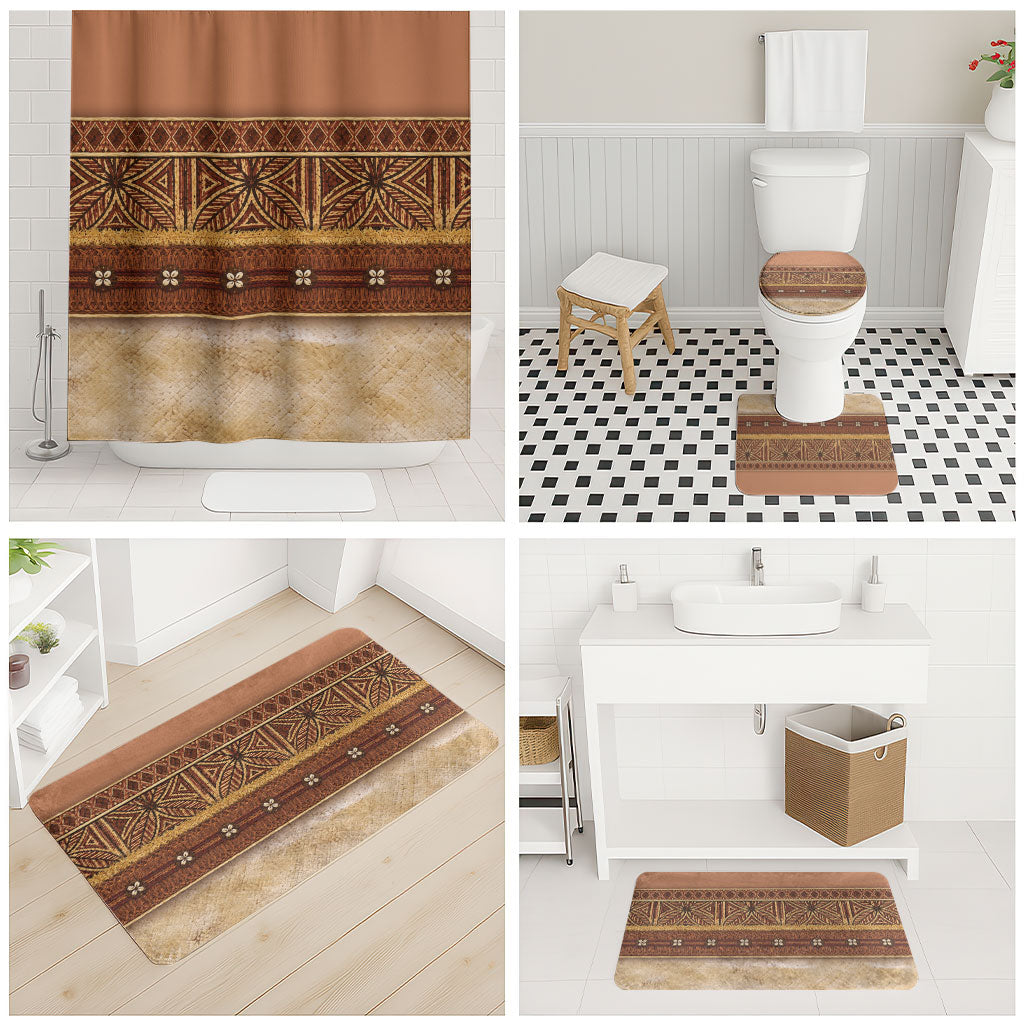 Polynesian Princess Inspired Cosplay Costume Bathroom Set Traditional Tapa Pattern LT05 - Polynesian Pride