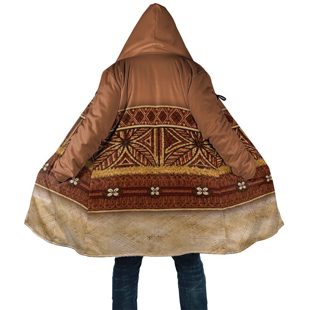 Polynesian Princess Inspired Cosplay Costume Cloak Traditional Tapa Pattern LT05 Unisex Brown - Polynesian Pride