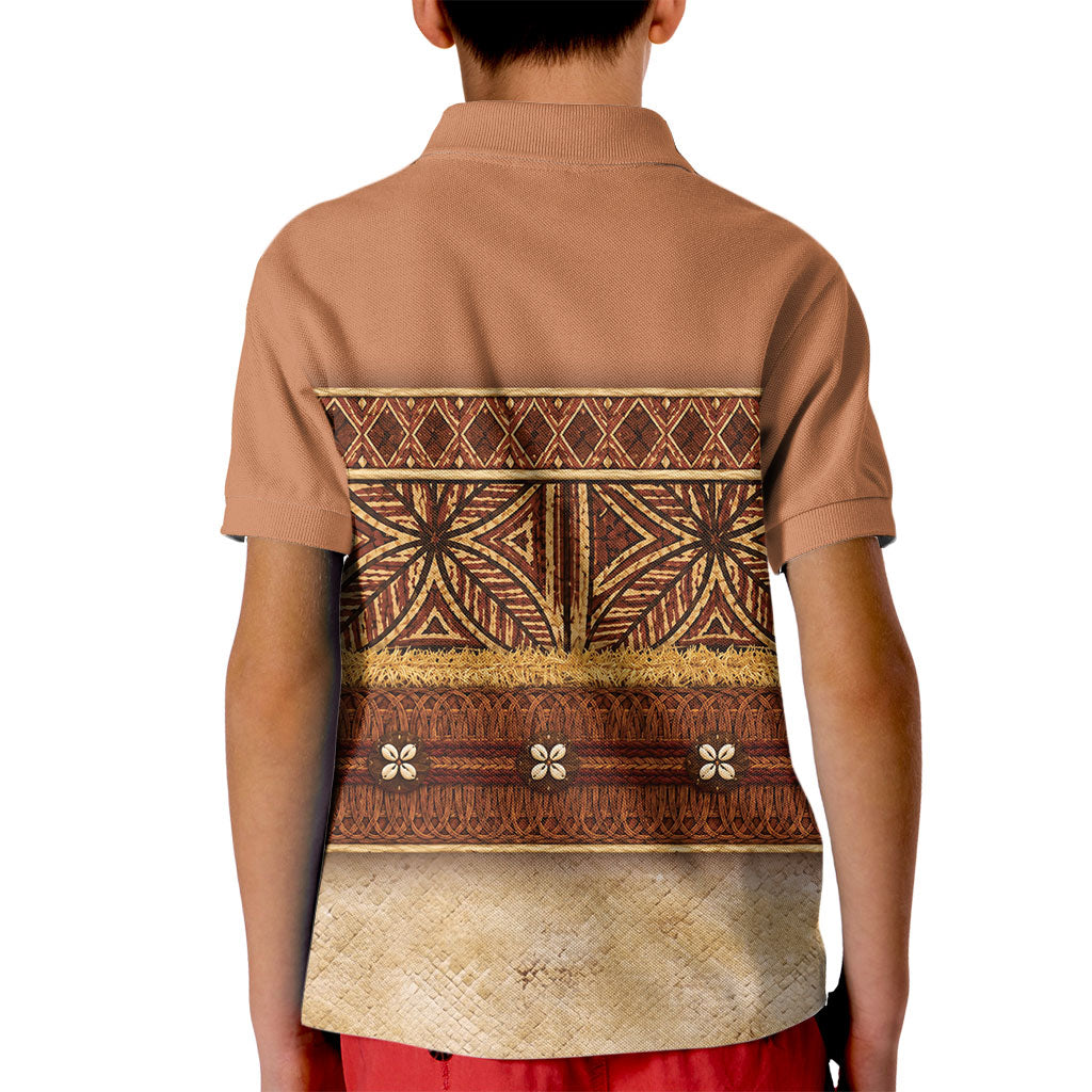 Polynesian Princess Inspired Cosplay Costume Kid Polo Shirt Traditional Tapa Pattern LT05 - Polynesian Pride