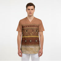 Polynesian Princess Inspired Cosplay Costume Scrub Top Traditional Tapa Pattern LT05 - Polynesian Pride