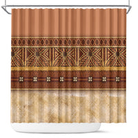 Polynesian Princess Inspired Cosplay Costume Shower Curtain Traditional Tapa Pattern LT05 Brown - Polynesian Pride