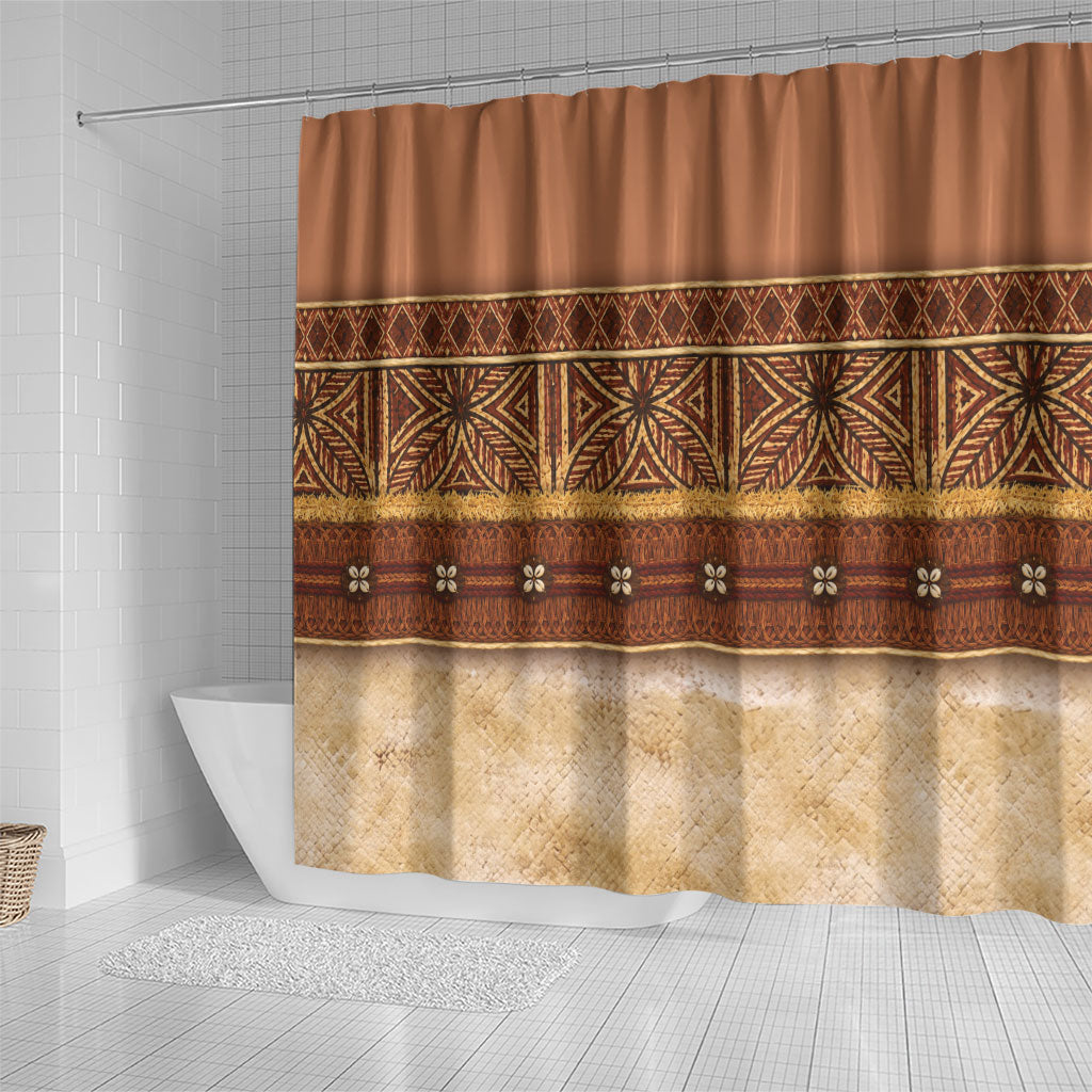 Polynesian Princess Inspired Cosplay Costume Shower Curtain Traditional Tapa Pattern LT05 - Polynesian Pride