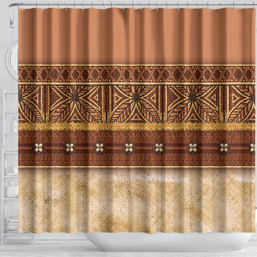 Polynesian Princess Inspired Cosplay Costume Shower Curtain Traditional Tapa Pattern LT05 - Polynesian Pride