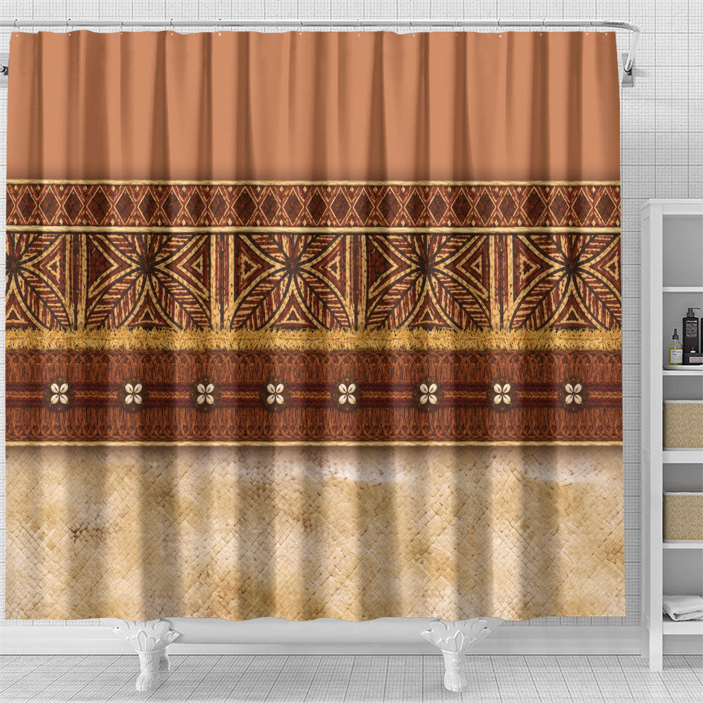 Polynesian Princess Inspired Cosplay Costume Shower Curtain Traditional Tapa Pattern LT05 - Polynesian Pride