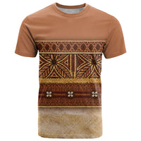 Polynesian Princess Inspired Cosplay Costume T Shirt Traditional Tapa Pattern LT05 Brown - Polynesian Pride