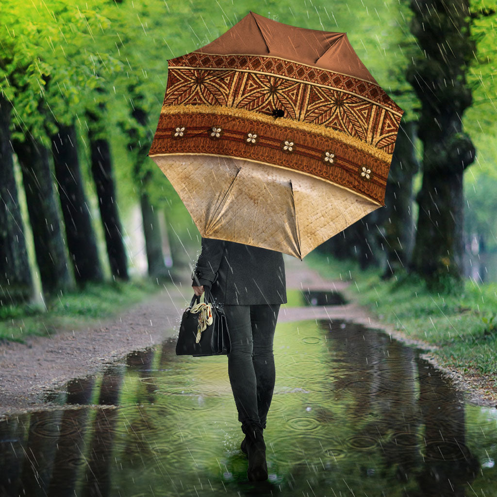 Polynesian Princess Inspired Cosplay Costume Umbrella Traditional Tapa Pattern LT05 - Polynesian Pride