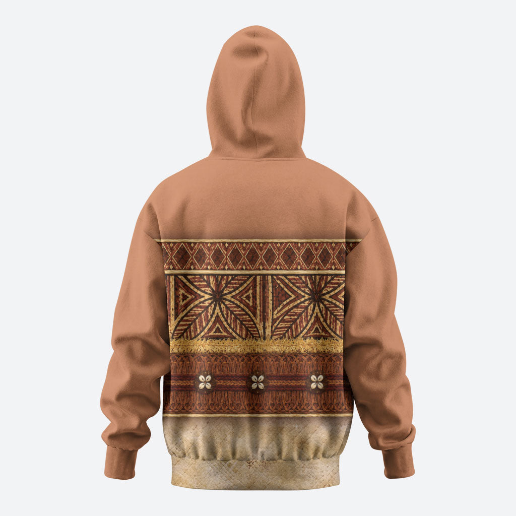 Polynesian Princess Inspired Cosplay Costume Zip Hoodie Traditional Tapa Pattern LT05 - Polynesian Pride