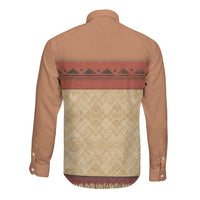 Island Elder Inspired Costume Long Sleeve Button Shirt Polynesian Tribal Pattern LT05 - Polynesian Pride