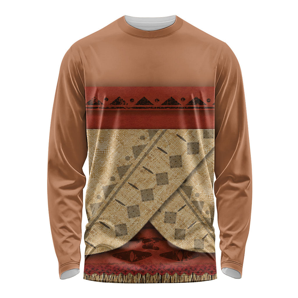 Island Elder Inspired Costume Long Sleeve Shirt Polynesian Tribal Pattern LT05 Unisex Multicolor - Polynesian Pride