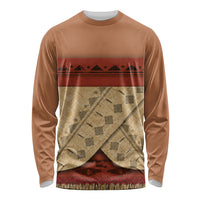 Island Elder Inspired Costume Long Sleeve Shirt Polynesian Tribal Pattern LT05 Unisex Multicolor - Polynesian Pride