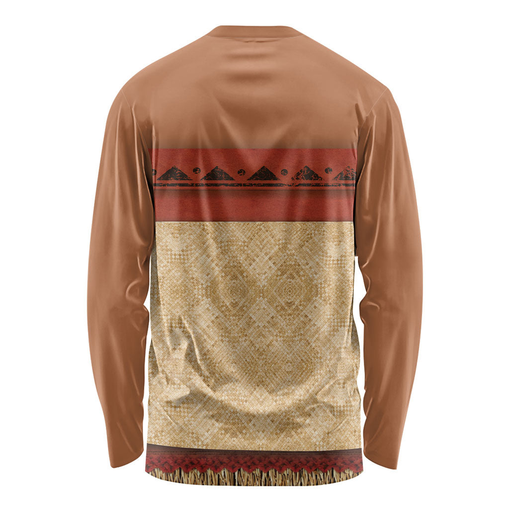 Island Elder Inspired Costume Long Sleeve Shirt Polynesian Tribal Pattern LT05 - Polynesian Pride