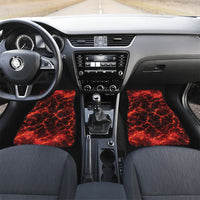 Lava Monster Costume Car Mats Fiery Lava Spiral LT05 Set 2pcs - Front Red - Polynesian Pride