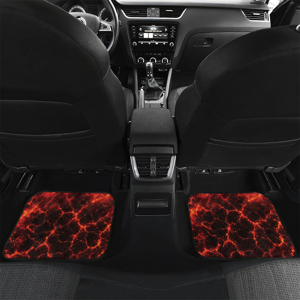 Lava Monster Costume Car Mats Fiery Lava Spiral LT05 Set 2pcs - Back Red - Polynesian Pride