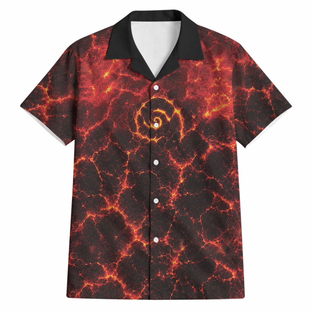Lava Monster Costume Hawaiian Shirt Fiery Lava Spiral LT05 Red - Polynesian Pride