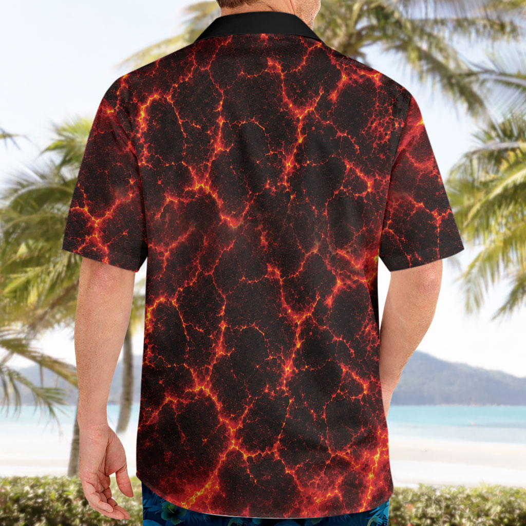 Lava Monster Costume Hawaiian Shirt Fiery Lava Spiral LT05 - Polynesian Pride