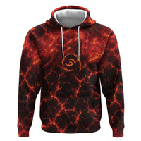 Lava Monster Costume Hoodie Fiery Lava Spiral LT05 Pullover Hoodie Red - Polynesian Pride