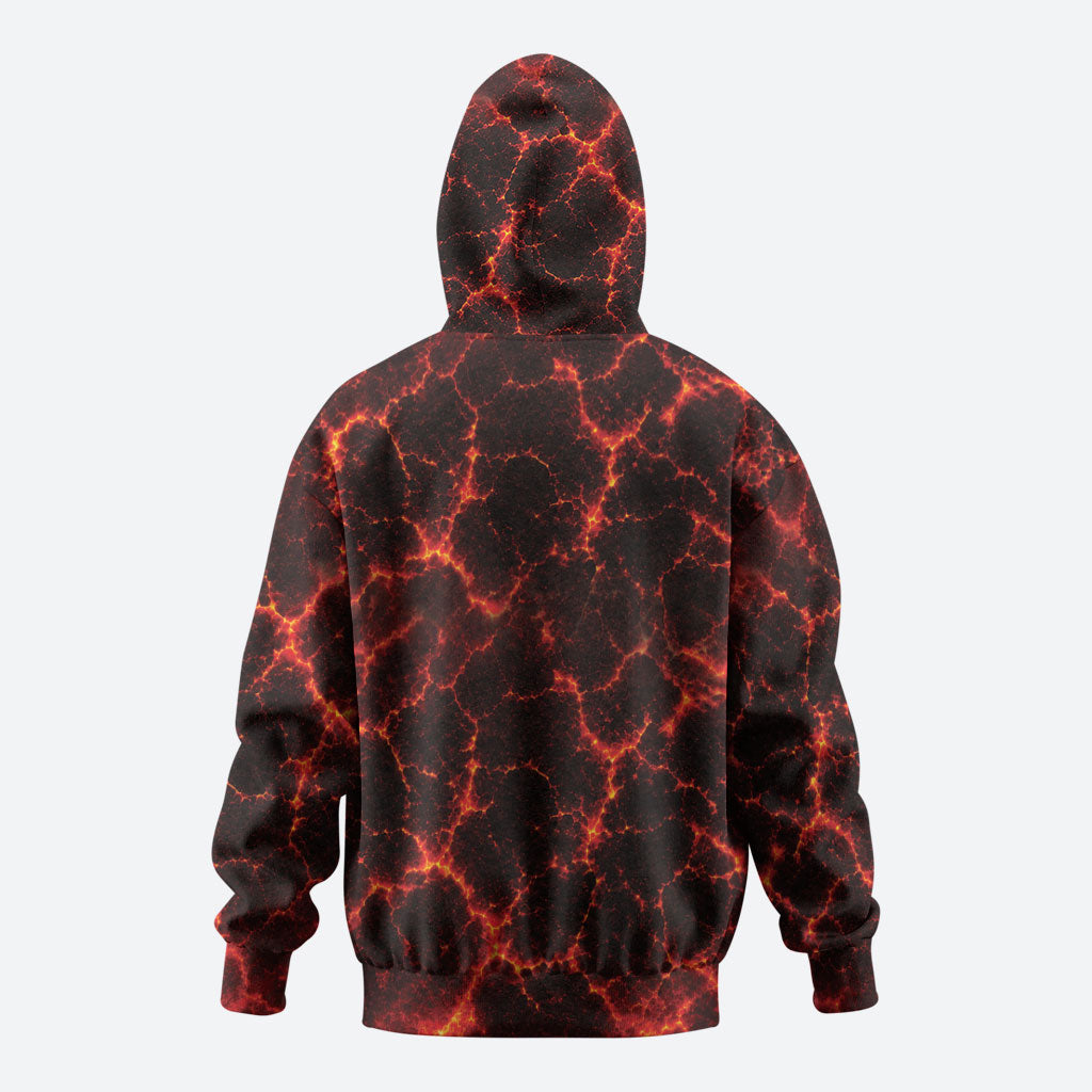 Lava Monster Costume Hoodie Fiery Lava Spiral LT05 - Polynesian Pride