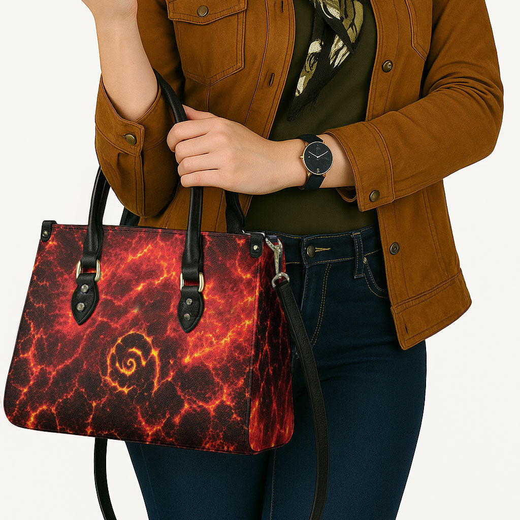 Lava Monster Costume Leather Bag Fiery Lava Spiral LT05 - Polynesian Pride