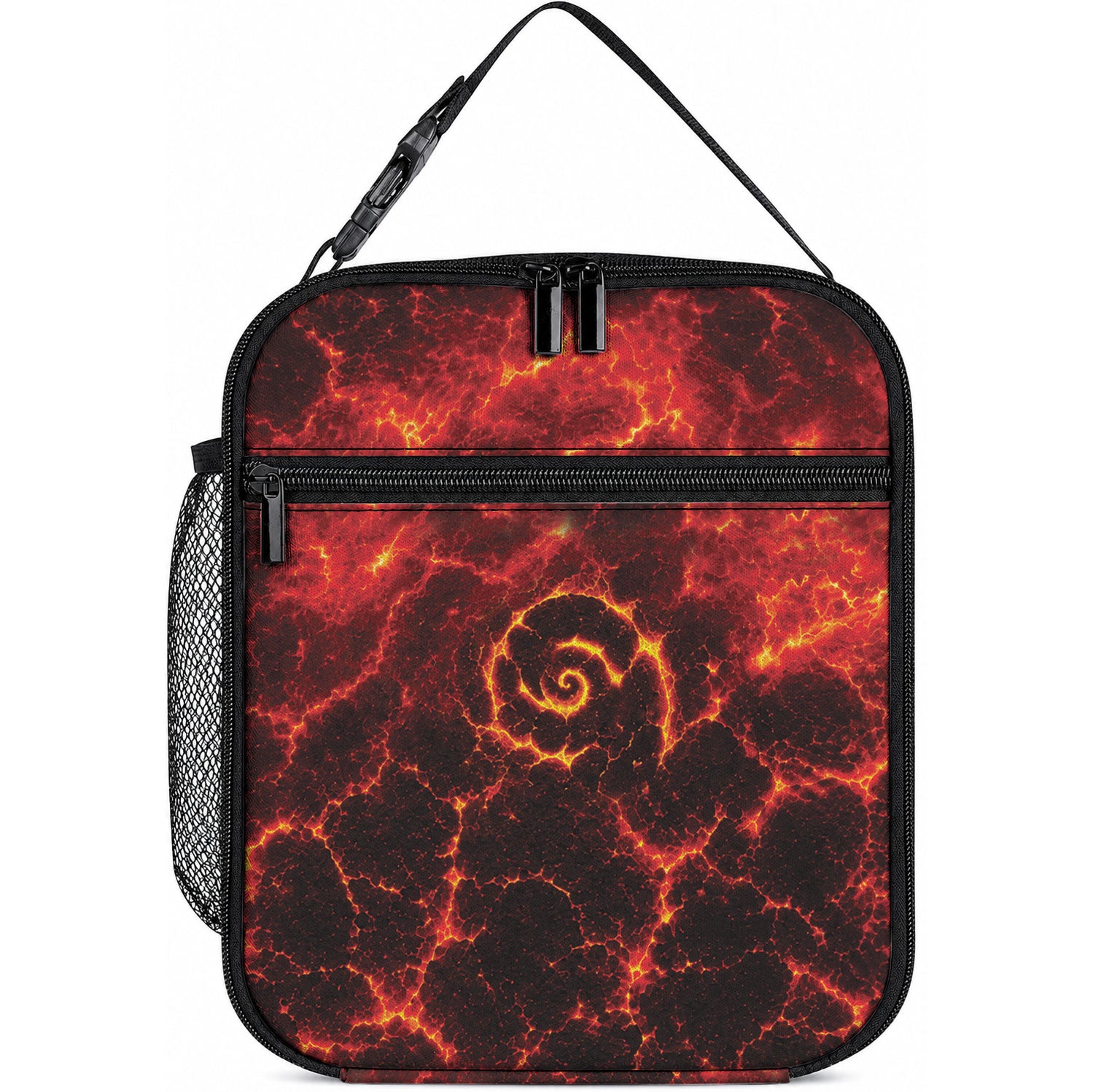Lava Monster Costume Lunch Bag Fiery Lava Spiral LT05 10.2 × 8.3 × 4.3 inch Red - Polynesian Pride