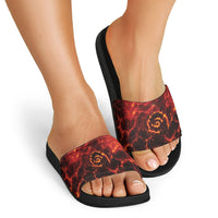 Lava Monster Costume Slide Sandals Fiery Lava Spiral