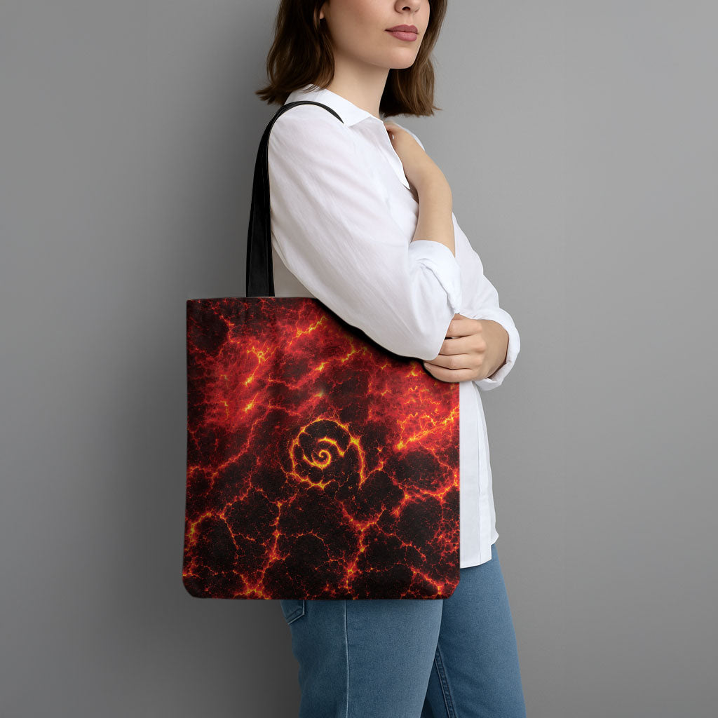 Lava Monster Costume Tote Bag Fiery Lava Spiral LT05 - Polynesian Pride