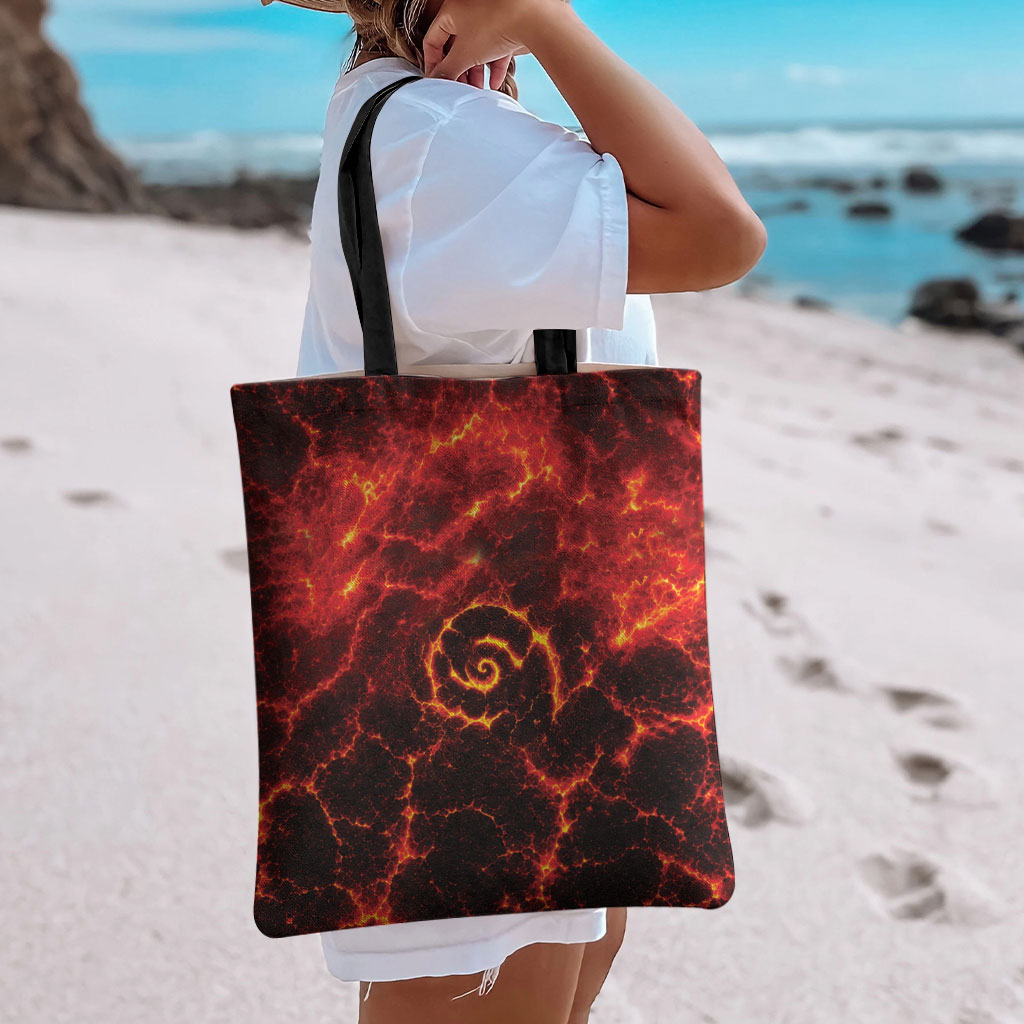 Lava Monster Costume Tote Bag Fiery Lava Spiral LT05 - Polynesian Pride