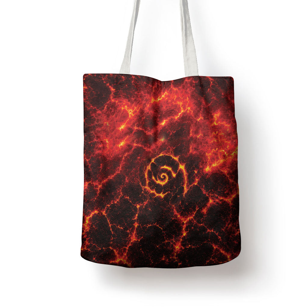 Lava Monster Costume Tote Bag Fiery Lava Spiral LT05 - Polynesian Pride