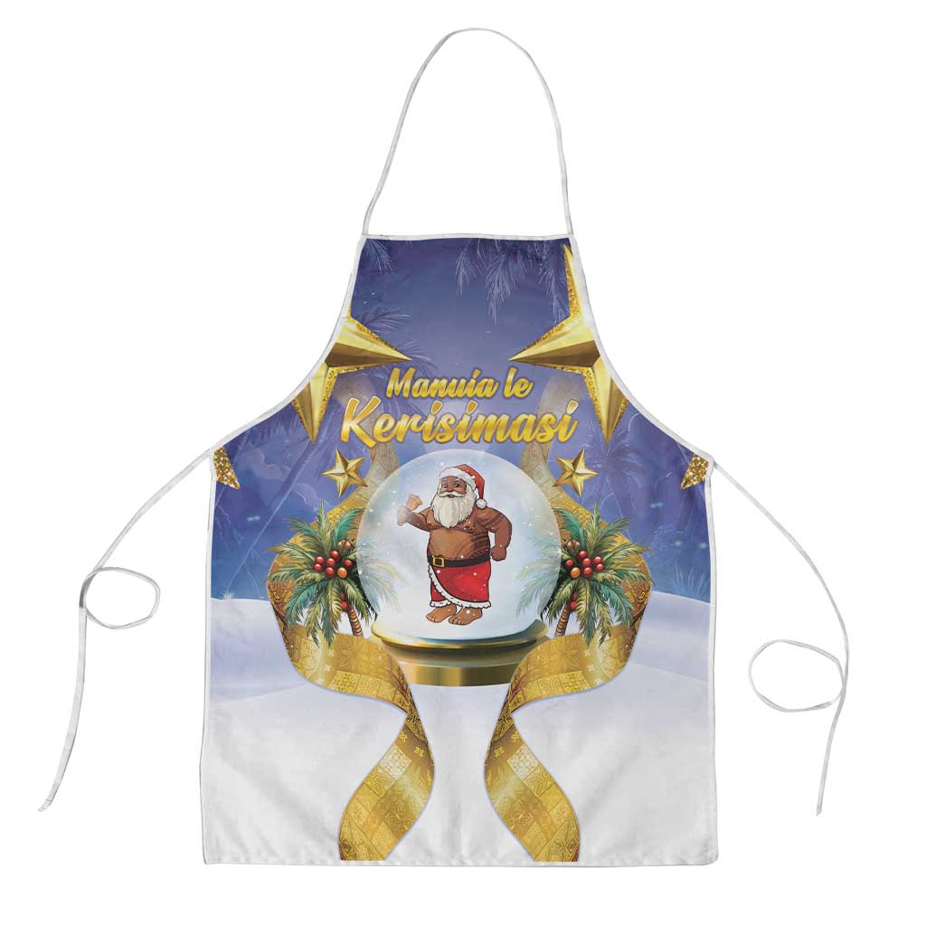 Samoa Christmas Apron Snow Globe With Samoan Santa - Polynesian Pride