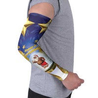 Samoa Christmas Arm Sleeves Snow Globe With Samoan Santa - Polynesian Pride