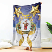 Samoa Christmas Blanket Snow Globe With Samoan Santa - Polynesian Pride