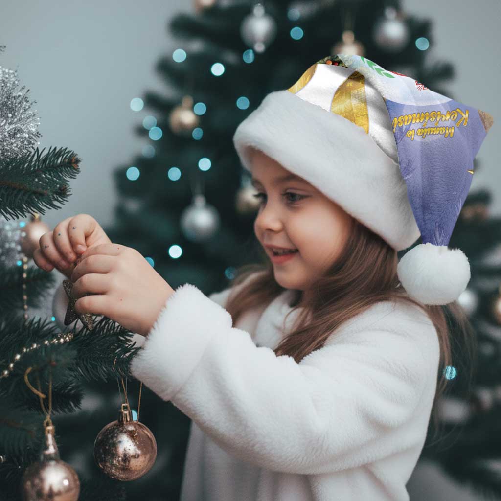 Samoa Christmas Santa Hat Snow Globe With Samoan Santa - Polynesian Pride