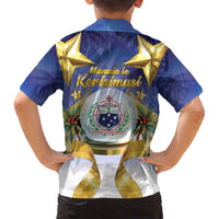 Samoa Christmas Family Matching Tank Maxi Dress and Hawaiian Shirt Snow Globe With Samoan Santa - Polynesian Pride