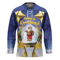 Samoa Christmas Hockey Jersey Snow Globe With Samoan Santa - Polynesian Pride