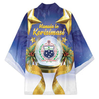 Samoa Christmas Kimono Snow Globe With Samoan Santa - Polynesian Pride