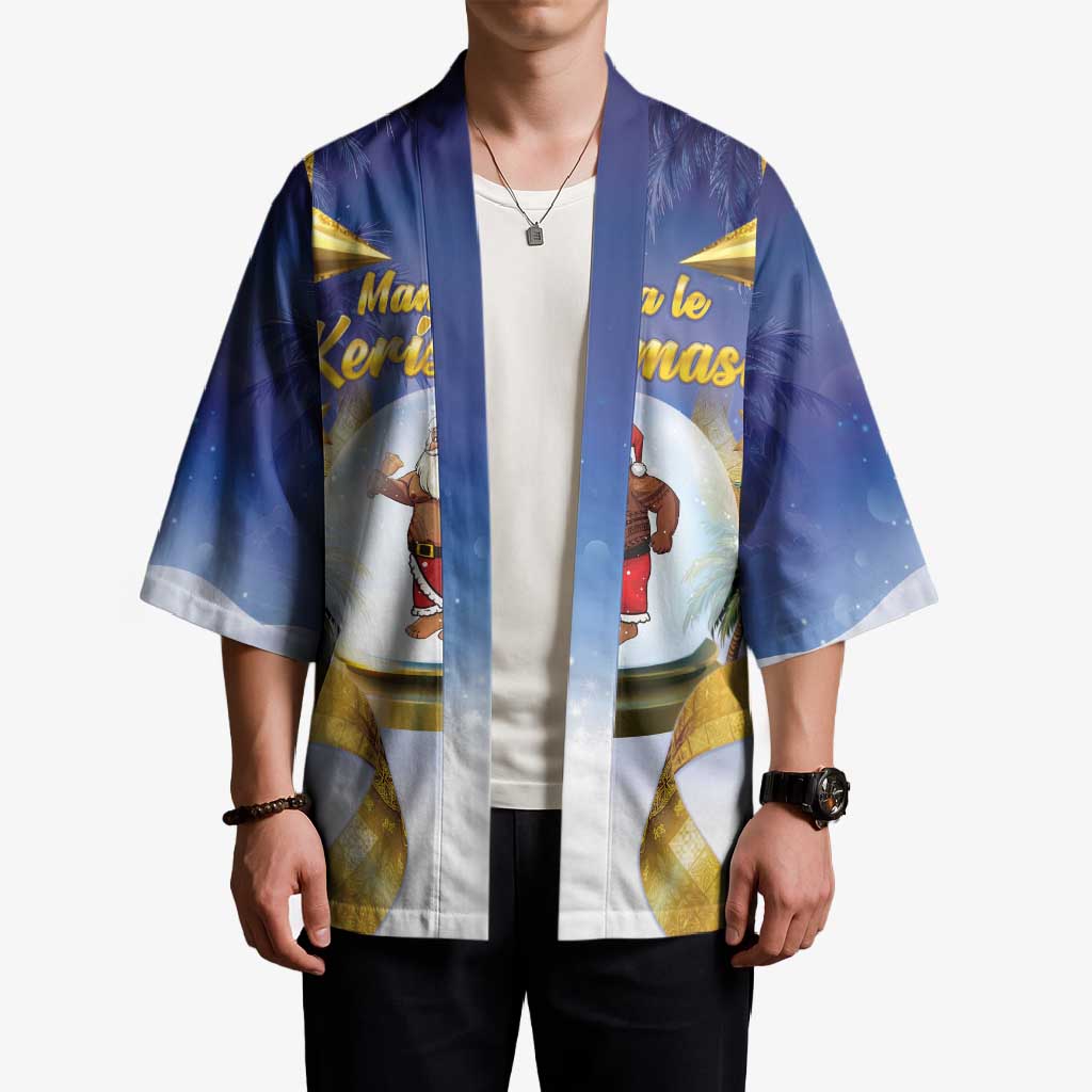 Samoa Christmas Kimono Snow Globe With Samoan Santa - Polynesian Pride