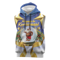 Samoa Christmas Sleeveless Hoodie Snow Globe With Samoan Santa - Polynesian Pride
