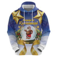 Samoa Christmas Zip Hoodie Snow Globe With Samoan Santa - Polynesian Pride