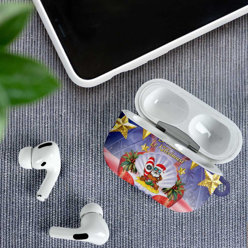 American Samoa Christmas AirPods Case Seashell Santa Beach Vibes - Polynesian Pride