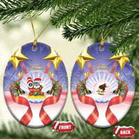 American Samoa Christmas Ceramic Ornament Seashell Santa Beach Vibes - Polynesian Pride
