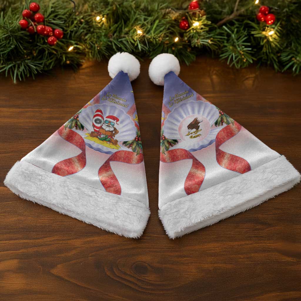 American Samoa Christmas Santa Hat Seashell Santa Beach Vibes - Polynesian Pride