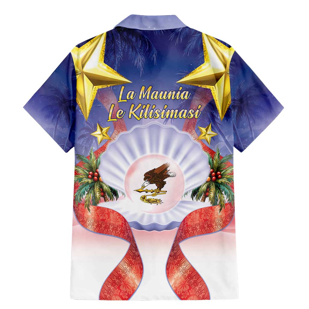 American Samoa Christmas Family Matching Mermaid Dress and Hawaiian Shirt Seashell Santa Beach Vibes - Polynesian Pride
