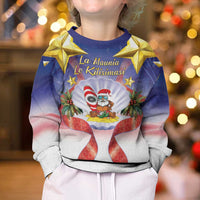 American Samoa Christmas Kid Ugly Christmas Sweater Seashell Santa Beach Vibes - Polynesian Pride