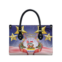 American Samoa Christmas Leather Bag Seashell Santa Beach Vibes - Polynesian Pride