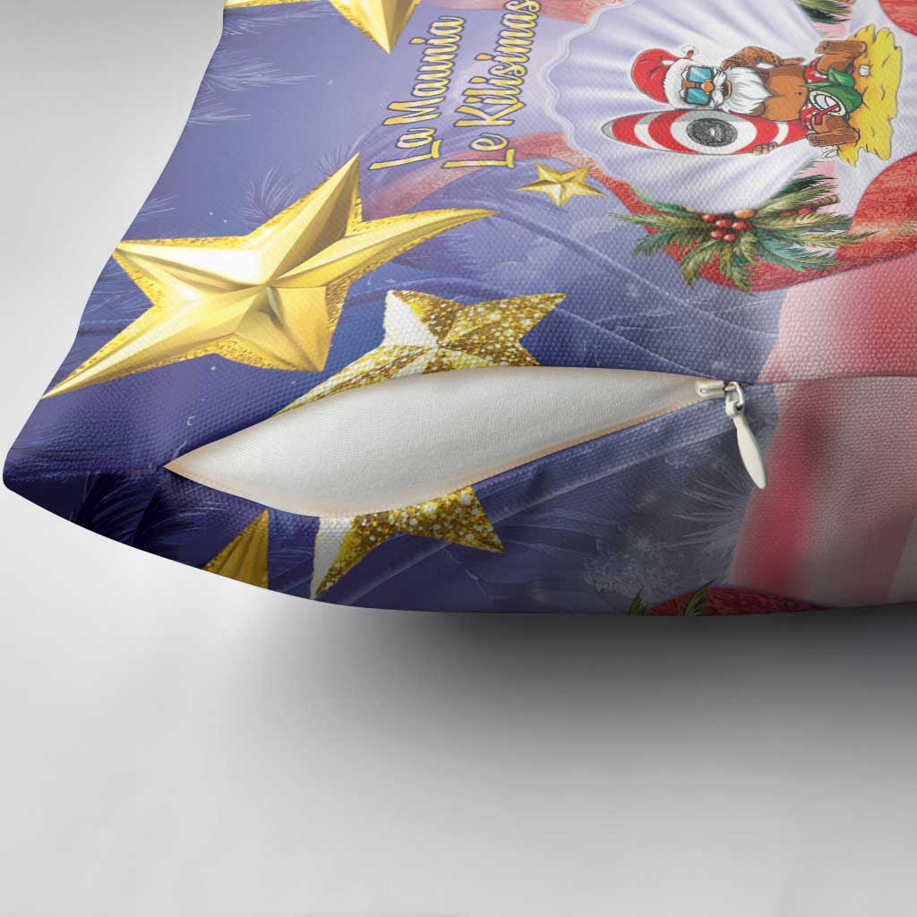 American Samoa Christmas Pillow Cover Seashell Santa Beach Vibes - Polynesian Pride