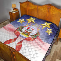 American Samoa Christmas Quilt Seashell Santa Beach Vibes - Polynesian Pride