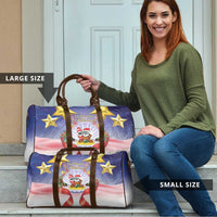 American Samoa Christmas Travel Bag Seashell Santa Beach Vibes - Polynesian Pride