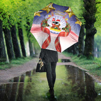 American Samoa Christmas Umbrella Seashell Santa Beach Vibes - Polynesian Pride