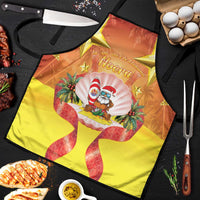 French Polynesia Christmas Apron Seashell Santa Beach Vibes - Polynesian Pride